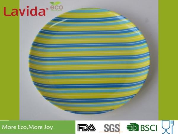 Reusable 20cm / 25cm Melamine Camping Dishes Tasteless High Temperature Tolerance