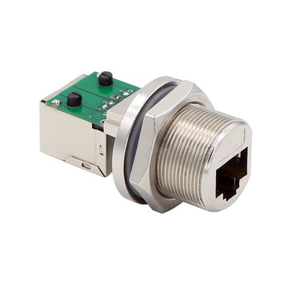 Waterproof, RJ45 connector, metal housing, IP67， RJ45 Modular Jack ,  HULYN