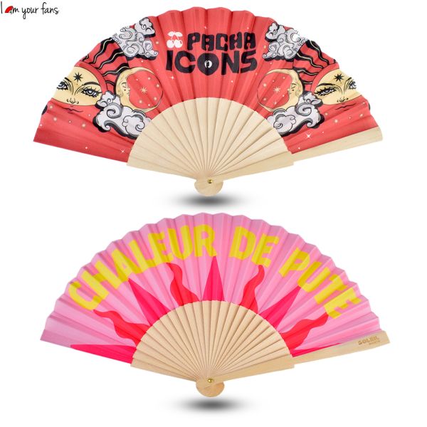 Eco-friendly Folding Hand Fan Spanish Wooden Fan Wood Fan for Weddings,Souvenirs, Gifts