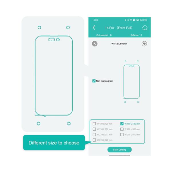 Máquina para fabricar protectores de pantalla móviles Daqin IDSKIN para protectores de pantalla de teléfono Zero+ Cortador de película de pantalla universal Versión GB