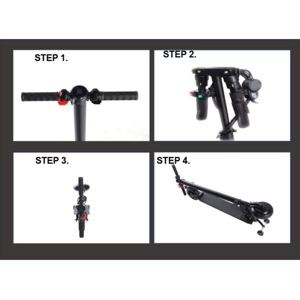 Black 2 Wheel Collapsible Electric Scooter 8.5 Inch CE Certificate