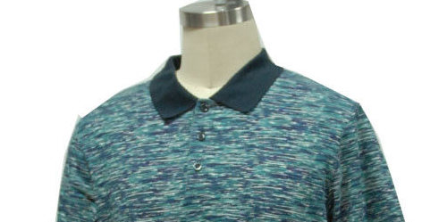 Fitted Mens Patterned Polo Shirts , Classic Polo Solid Color T Shirts 100% Cotton Slub Yarn