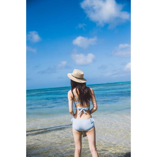 Scoop Neck Top With High Waist Women Swimwear 3 Pieces Beach Wear Bathing Suit Women