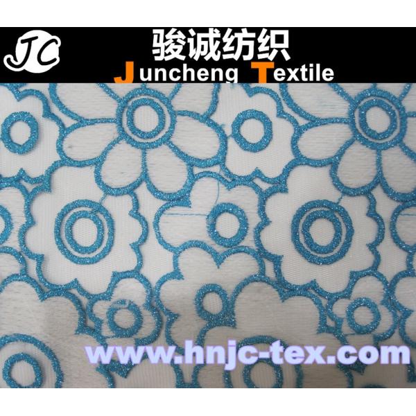 Excellent Quality Knitted Cotton/Nylon Embroidered Lace fabric Wholesale