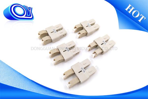 FTTH LC SC Multimode Duplex Hybrid Fiber Optical Cable Adapter Flange 50/125 Grey Color