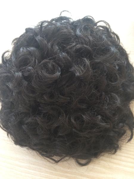 Toupee à cheveux noirs pour hommes