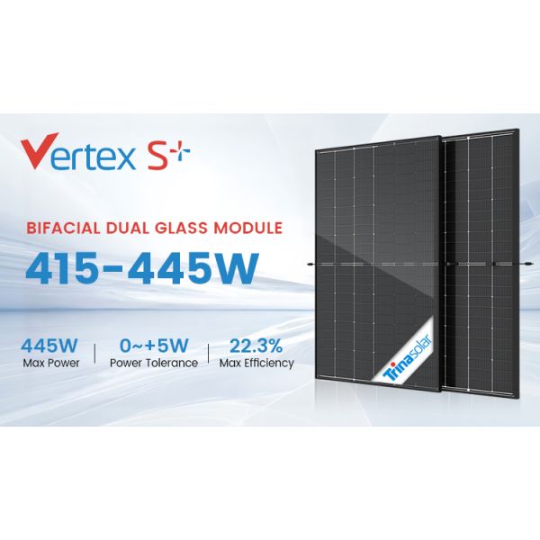 Trina 700W 710W PV Module Neg9rc.27 435Wp 440W 450W 420Watt Bifacial Double Glass Monocrystalline Solar Panels