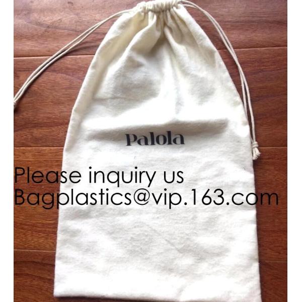 White Brushed Cotton Twill Drawstring Bag For Packaging,Cotton Flannel Dust bag,Pure White Cotton Flannel Packaging Bag