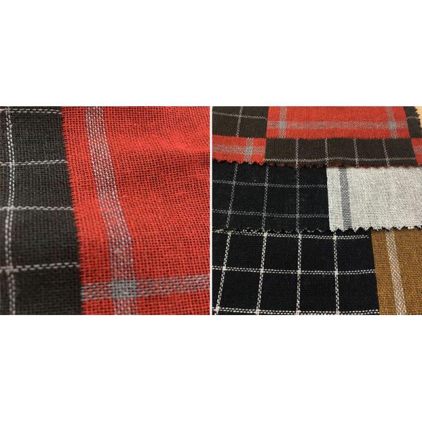 Stonewashed пряжа тканей проверки 80gsm-150gsm и нашивки покрасила белье для одежды