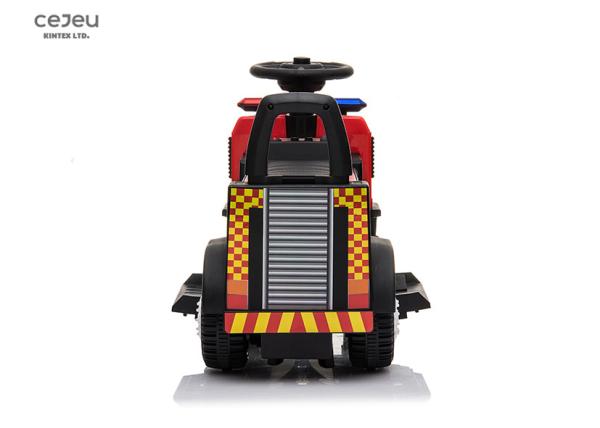 Impulso do resto do pé ao longo do passeio vermelho do carro de bombeiros do caminhão 6.3KG sobre com dossel