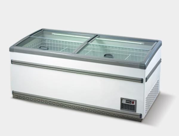 Hot Sale Supermarket Refrigeration Aht type Glass Island Icecream Freezer with certificate