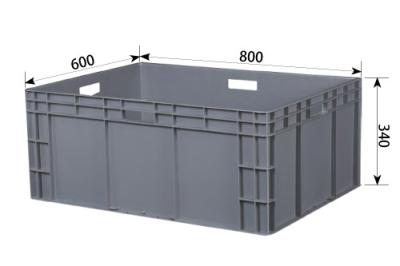 WarehouseEuro padrão que empilha os recipientes que movem o armazenamento Grey Light Weight