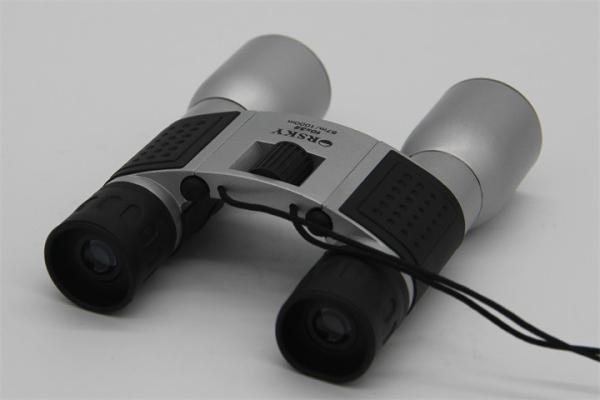 Ergonomic Design Travel High Magnification Binoculars 12x32 Sliver With Neck Strap
