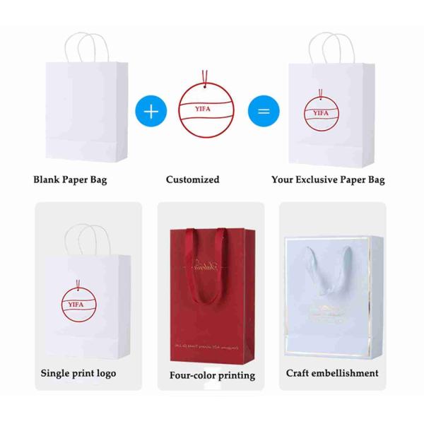 Personalised CCNB Pantone color Printed Paper Gift Bags For Clothing Jewelry Packaging