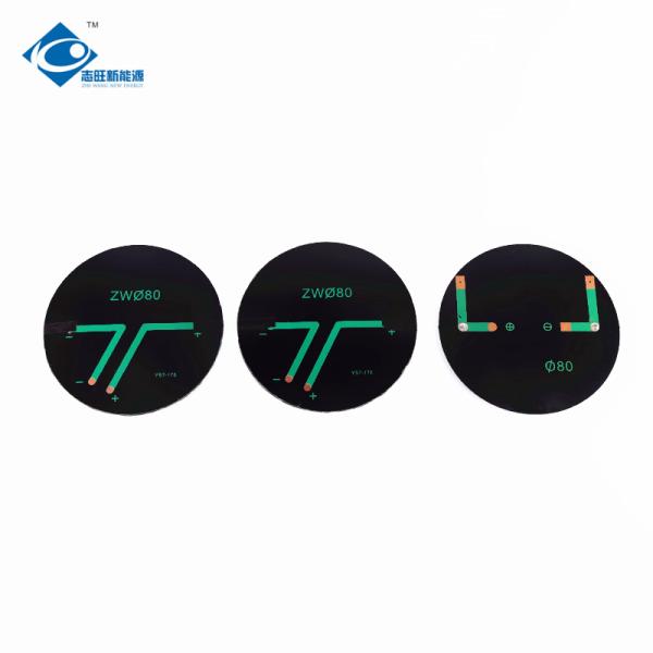 панель солнечной энергии Φ80X2.5mm панели солнечных батарей ZW-R80 эпоксидной смолы панели солнечных батарей 5.5V ЛЮБИМЦА 0.5W жилая