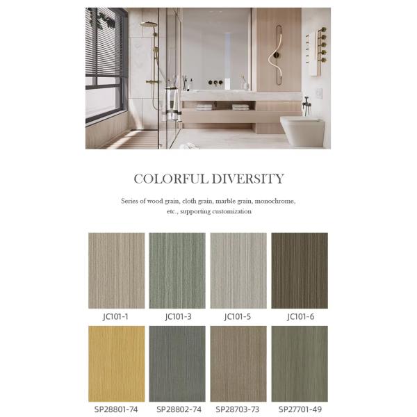 Стенная панель SPC Стенная панель ванной комнаты водонепроницаемая и огнестойкая Экологически чистые внутренние декоративные панели
