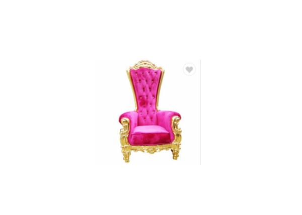 Cadeiras decorativas alugados do trono da mobília luxuosa do casamento da parte traseira da elevação/princesa real Cadeira