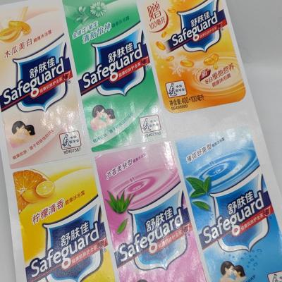 CMYK Printing Household Essentials Labels Glossy PET Film Plastic Bottle Label