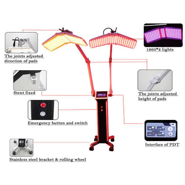 Машина заботы кожи угорь PDT лечения коллагена двойной головы дермальная