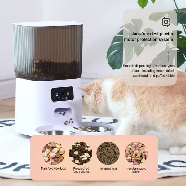 Automatic Pet Feeder Scheduled Smart Dog Cat Food Dispenser with Voice Recorder