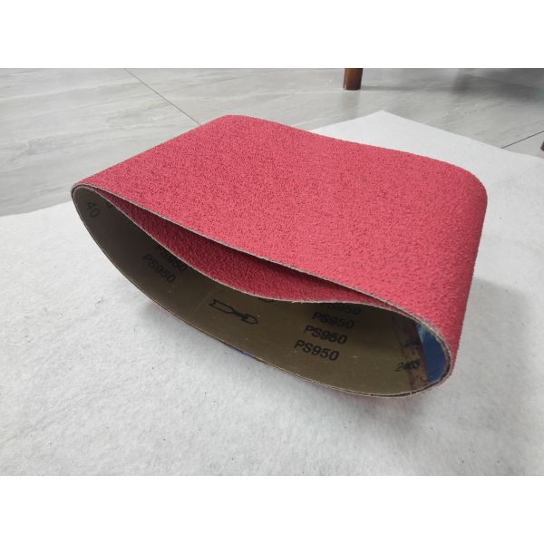 OEM 2x48 Ceramic Red Abrasive Sanding Belt Paper Based For Steel Polishing