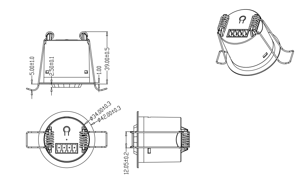 35mm cut-out DALI-2 PIR motion & daylight sensor pir movement detector