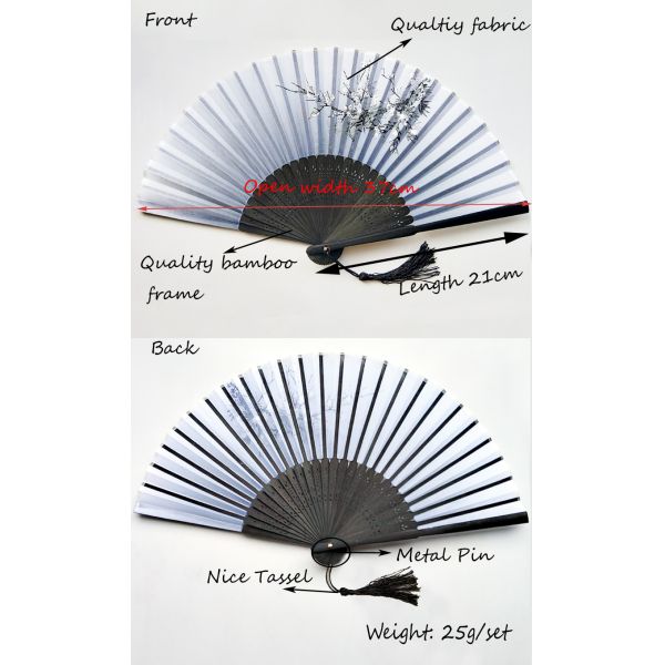 [I AM YOUR FANS] in Stock Personalized Wedding Hand Fan Bamboo Silk Fan