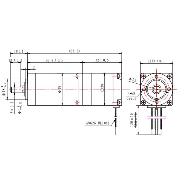 NEMA 11 28*28*32mm Casun зацепил Stepper мотор 0.95A 2.85V