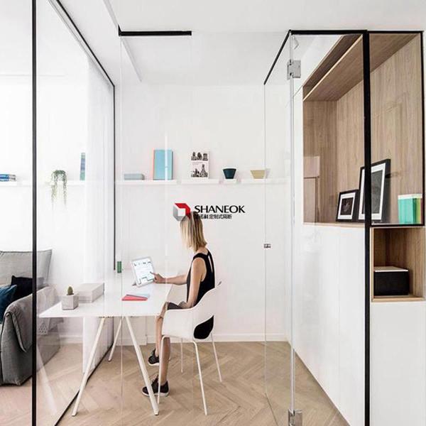 108mm Single Glass Partition Wall Mounted Tempered Glass