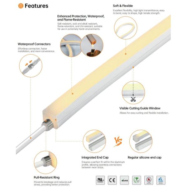 RGB RGBW Swimming Pool Neon Lights Strip Flexible LED Neon Lighting IP65 / IP68