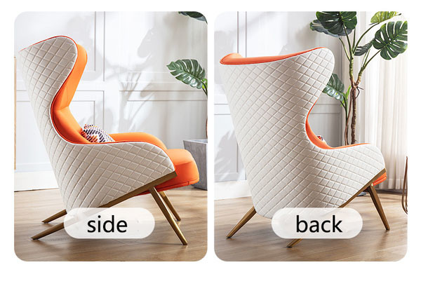 Solo eucalipto nórdico de las sillas de Wing Stainless Steel Armchair Lounge interno