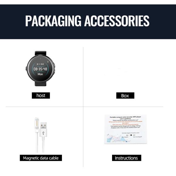 1920x1080 Digital Bracelet Recording Device Built in Lithium Battery HD Voice Recorder Camera