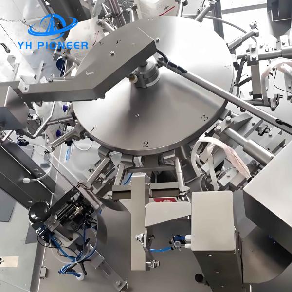 Полностью автоматическая вращающаяся сумка упаковочная машина из нержавеющей стали для упаковки продуктов питания