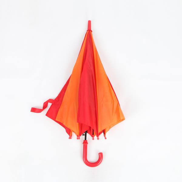 Red And Orange Small Kids Rain Umbrella 19 Inch Zinc Plating Safe Frame