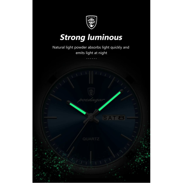 Waterproof Men's Business Quartz Watch with Luminous Hands | Stainless Steel Bracelet - SHX China Manufacturer