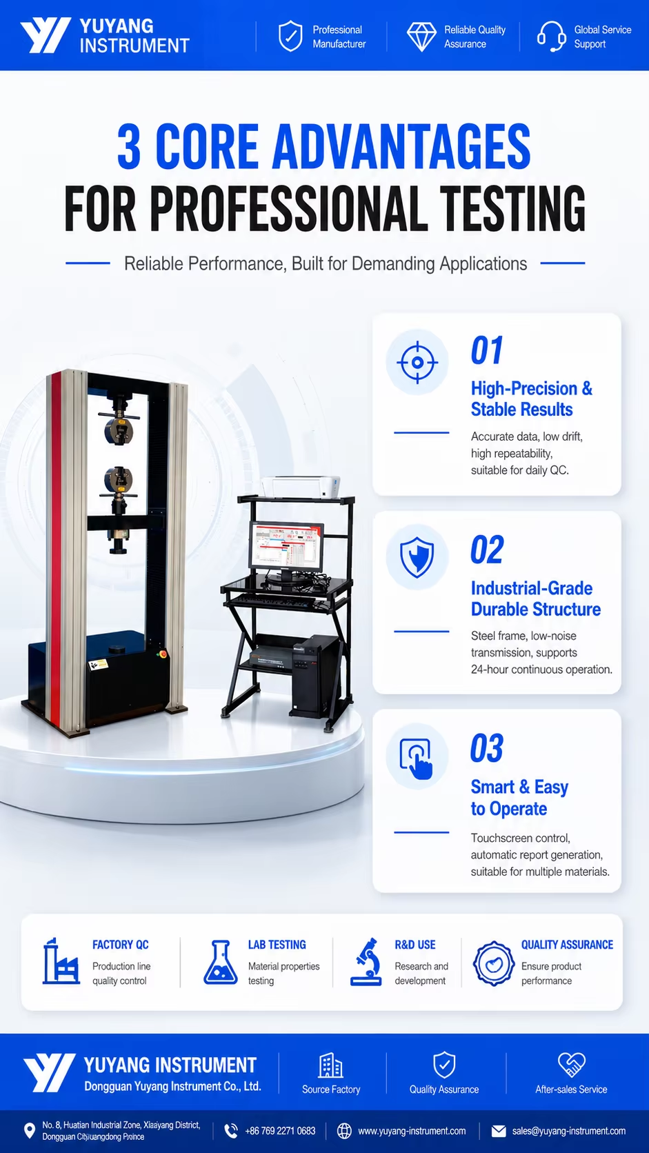 Electronic Fabric Tensile Strength Tester Universal Tensile Testing Machine Textile Material Testing Equipment