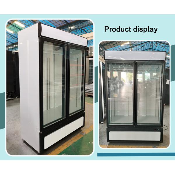 1000L Glass Door Chiller Vertical Display Freezer For Supermarket