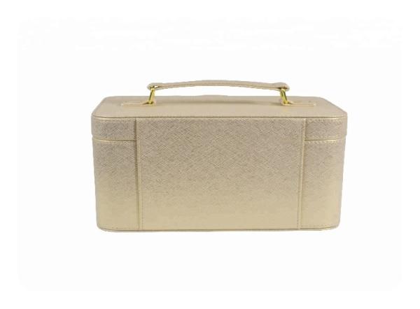 Cosmetic Makeup Case Jewelry Packaging Boxes PU Leather Portable Elegant Design