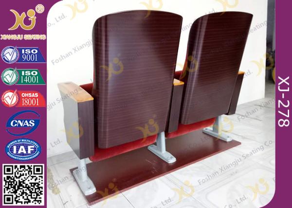 Aluminum Leg Luxury Auditorium Theater Seating With Golden Wood Carved Works