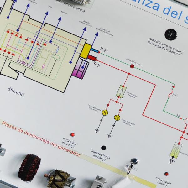 Car Battery and Starter Circuit Electrical Demonstration Board