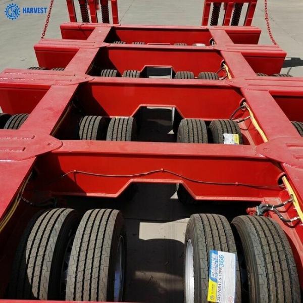 4 linhas 8 eixos Lowbed 120 de 100 toneladas de 80 toneladas Ton Heavy Duty Semi Trailer