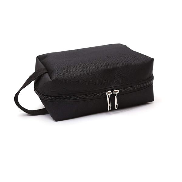 Canvas Waterproof Toiletry Bag For Women Water Resistant Black Color 4 Packs