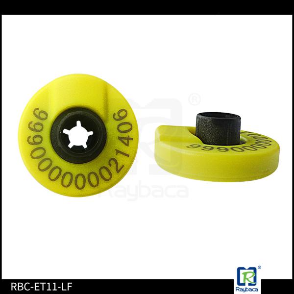 Customized livestock ID RFID electronic Ear Tags , Waterproof Two Pieces Ear Tags For Livestock Pigs