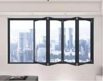 Tempered Glass Aluminum Folding Windows , Horizontal Bifold Windows