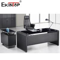 Moderno preto eu dou forma à mesa de vidro com o conjunto de superfície liso exigido