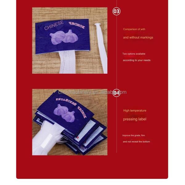 Customizable Supermarket Packaging Plastic Net Bag for Ginger Garlic Vegetable and Fruit