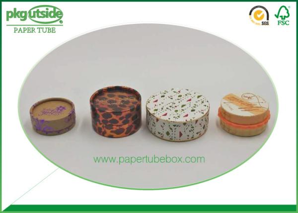 Cosmetics Packaging Paper Tube Box 100% Eco Kraft With Foiled Wrapped Lid