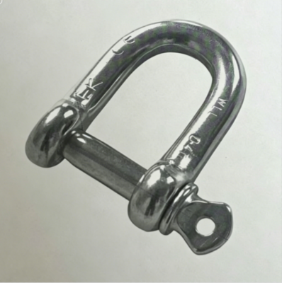 European Type D Shackle Stainless Steel With Round Pin For Marine Lifting &