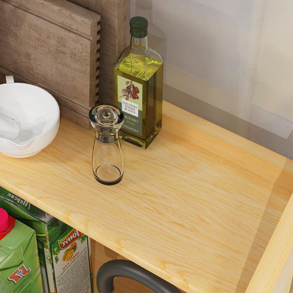 Seasoning Wooden Kitchen Microwave Rack Spice Shelf Customized