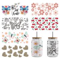 Relástico UV DTF Cup Wrap Transfers Label Impermeável 16oz 24oz 20oz 40oz